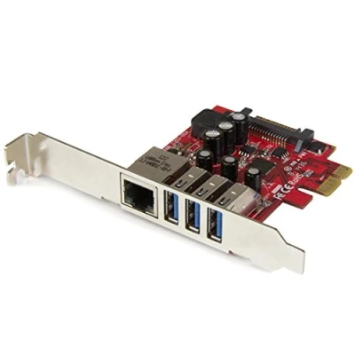Bild av StarTech.com 3 Port PCI Express USB 3.0 Card + Gigabi