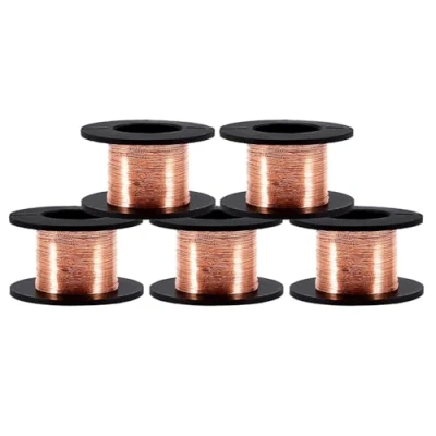 Bild av 5st 0,1 mm lackerad magnetisk tråd kopparlödning lindningstråd reparationstrådslängd 15m