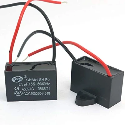 Bild av DollaTek 2 st CBB61 2,5 uF 450 V AC 50/60 Hz luftkonditionering fläkt motor körkondensator