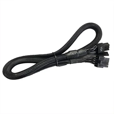 Bild av Gintai Ersättningskabel flex ersättning strömkabel för EVGA 750 P2 G2 G3, Supernova 550 1300 G3 G5 18AWG 8 PIN till (6+2) PCIE VGA