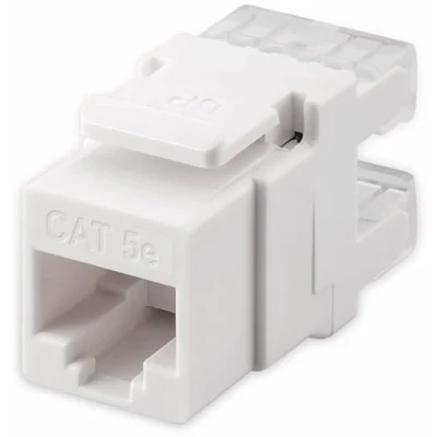 Bild av Goobay 95738 Keystone modul RJ45 uttag/CAT 5e nätverkskontakt 100 MHz/UTP Ethernet uttag 8P8C/LSA montering/snap in system/PC fodral/vit