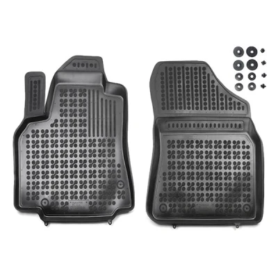 Bild av REZAW PLAST 201212P Ensemble de tapis sol Caoutchouc avant 2 noir Sur mesure CITROËN: Berlingo II Van, II, PEUGEOT: Partner Van