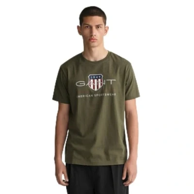 Bild av GANT REG Archive Shield Tshirt med print, Storlek: Small, Grün/juniper green