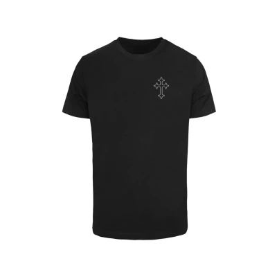 Bild av Mister Tee Memento MORI Oneline Cross Tshirt med print, Storlek: XS, Black