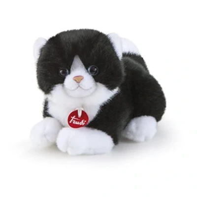 Bild av Trudi, Trudino Black and White Cat: Plush kitten, Christmas, baby shower, birthday or Christening gift for kids, Toys, Suitable from birth
