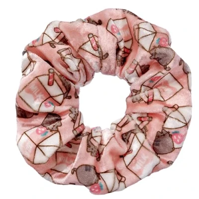 Bild av Pusheen katten rosa jordgubbsmjölkkartong hårsnodd