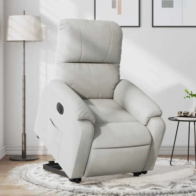 Bild av Elektrisk reclinerfåtölj med uppresningshjälp mikrofibertyg