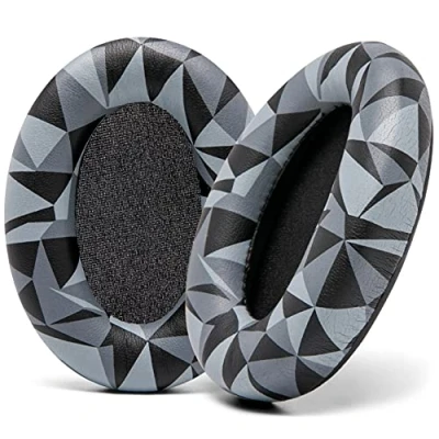 Bild av WC Wicked Cushions extra tjocka ersättningsöronkuddar kompatibla med Sony WH 1000XM3 hörlurar Geo Grey