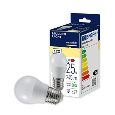 Bild av Müller Licht 401014 LED EEK G (A G) E27 droppform 2,9 W = 25 varmvit 1 st.