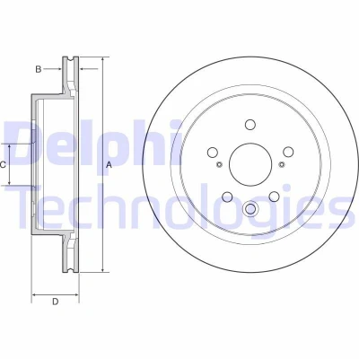 Bild av Bromsskiva DELPHI BG4962C