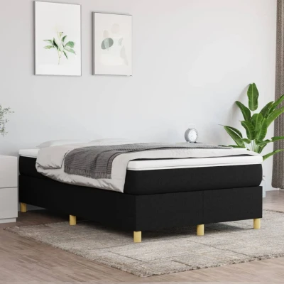 Bild av vidaXL Ramsäng svart 120x200 cm tyg, dubbelsäng, säng, säng ram, dubbelsängar, sängar, ramar, resårmadrass, resårmadrasser, pocketersårmadrass