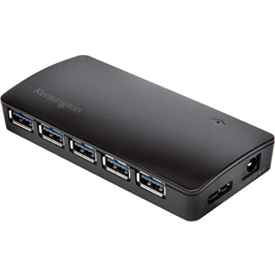 Bild av Kensington USB 3.0 hub med 7 portar, upp till 5 Gbps, 4 Ampere för snabb laddning av smartphones och läsplattor, Plug and Play installation, HP, Dell, Windows Macbook, K39123EU