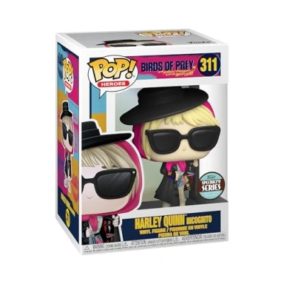 Bild av Funko POP! Heroes: Birds Of Prey Harley Quinn (Incognito) Vinylfigur som samlarobjekt Presentidé Officiella varor Leksaker för barn och vuxna Filmfans Modellfigur samlare