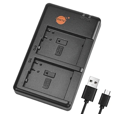 Bild av DSTE DE A80,DE A80AA/SX batteri USB dubbel snabbladdare kompatibel med DMW BLC12,DMW BLC12e,BP DC12,BP DC12U,Panasonic Lumix DMC G7,DMC GH2,DMC FZ330,DMC FZ200,DMC FZ1000,V LUX4 Lei Q Sigma BP 51