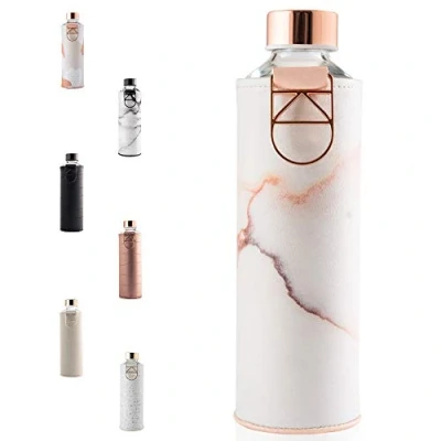 Bild av EQUA glasflaska Mismatch med metallhandtag, för vuxna, unisex, rosa/vit, 750 ml