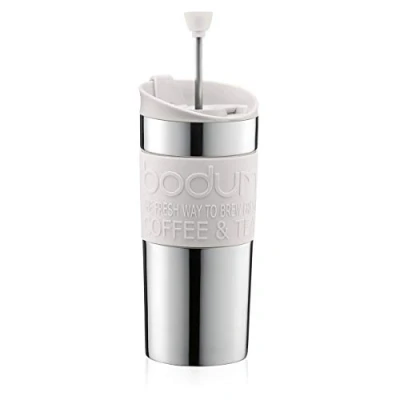 Bild av Bodum TRAVEL Press Kaffebryggare (French System, dubbelvägg, 0,35 liters) krämfärgad, gräddvit