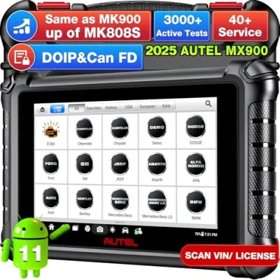 Bild av Autel MaxiCheck MX900, 2025 Dubbelriktad Skanningsverktyg, 3000+ Aktiva Tester, DoIP &amp; CAN FD, 40+ Tjänster, Amerikansk Ver av MaxiCOM MK900 MK900BT, Upp till MK808BT MK808S MX808S, All Systemdiagnos