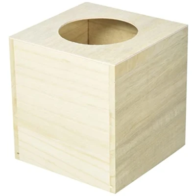 Bild av Artemio fyrkantig näsdukslåda i trä 14 x 13 cm, trä, beige