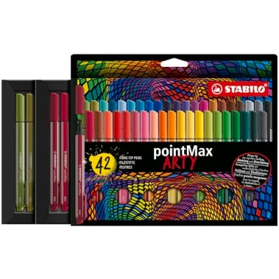 Bild av STABILO pointMax ARTY EO488/42 1 20 Fineliner, Flerfärgad, 42 stycken