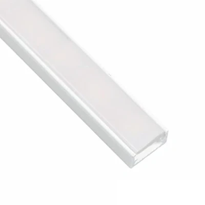 Bild av 2 m LED ALU profil &quot;Slim&quot; för remsor list (14 x 7 mm) i vitt med lock (2 vit täckmatt)