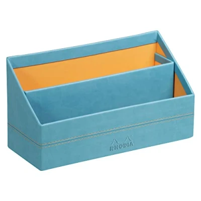 Bild av Rhodia 318847C brevfack (10 x 25 31 cm, konstläder, elegant och praktisk, perfekt för din organisation)1 st, turkos