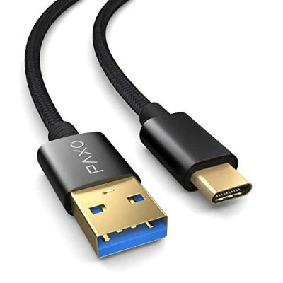Bild av PAXO USB C kabel 0,3 m, 10 Gbit/s (1,25 Gbyte/s), 3.2 Gen2 (3.0, 3.1), typ laddningskabel och datakabel, svart