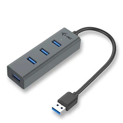 Bild av i tec U3HUBMETAL403 USB 3.0 Metal Hub 4 port utan strömförsörjning svart