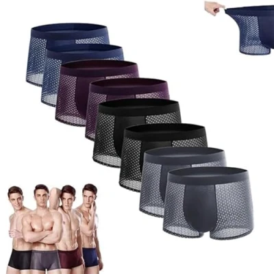 Bild av Zestniche Boxers Bambu Fiber Boxershorts for män Bekväm Mjuk Andas (Color : 8pcs, Size XL)