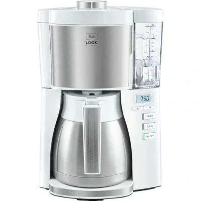 Bild av Melitta Look Therm Timer filterkaffemaskin med termoskanna timerfunktion droppstopp vit (102517)