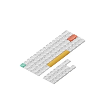 Bild av Nuphy nSA Shine through ABS Keycaps, tangenter för Air 60 V2 lågprofilstangentbord, vit, QWERTY Keycaps ANSI/US