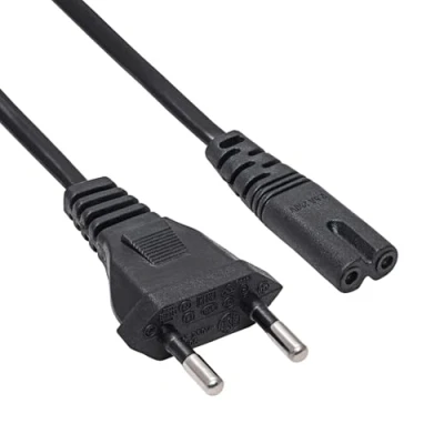 Bild av Akyga AK RD 04A strömkabel för bärbar dator 2 stifts IEC C7/CEE 7/16 Europlugg 0,5 m