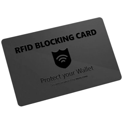 Bild av Nero Originalet: RFID blockerkort NFC skydd mot datastöld kreditkortsskydd blockeringskort för plånbok, bankkort, ID kort, pass inga skyddsfodral, svart, 1