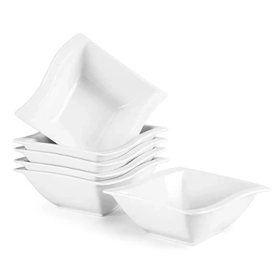Bild av MALACASA, Flora serien, 6 st. Porslinskålar set skålar flingor dessert ris 5,3 tum / 13,5 x 5,4 5,4cm för personer