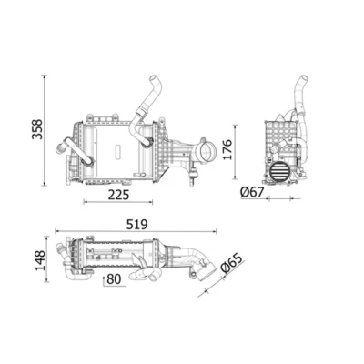 Bild av Laddluftkylare MAHLE CI 665 000P