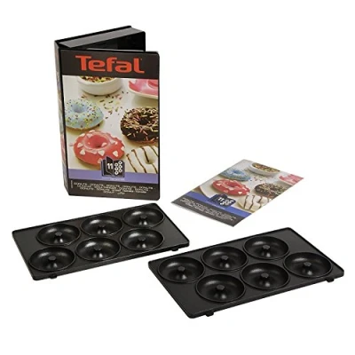 Bild av Tefal XA8011 munkar platta nummer 11 lämplig för Snack Collection SW852, SW853, SW854, SW857 och Time SW341, SW342 Inkluderar receptbok Förvaringsbox Svart