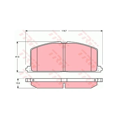 Bild av TRW GDB3184 Jeu de plaquettes frein non préparé pour indicateur d&#039;usure TOYOTA: Starlet V 3/5 portes, Paseo Coupe