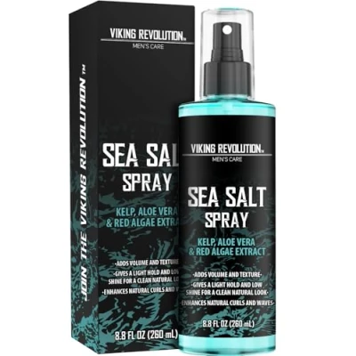 Bild av Viking Revolution Sea Salt Spray for Hair Men 240ml Texturizing with Kelp, Aloe Vera &amp; Red Algae Extract Surf To Add Volume and Texture Beach