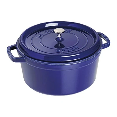 Bild av STAUB emaljerad gjutjärnsgryta/Cocotte, Diameter: 28 cm, 6,7 l, mörkblå