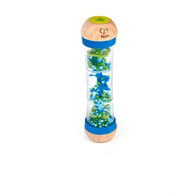 Bild av Hape Rainmaker, Mini Rattle Wooden Rainmaker Toy, Blue