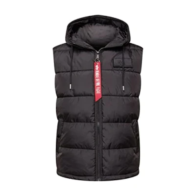 Bild av Alpha Industries Hooded Puffer Väst, Storlek: XXL, Black
