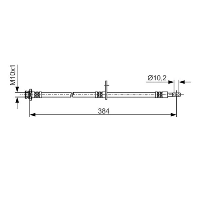 Bild av BOSCH 1 987 481 A54 Flexible De Frein 384 M10x1 SUZUKI: SWIFT 4