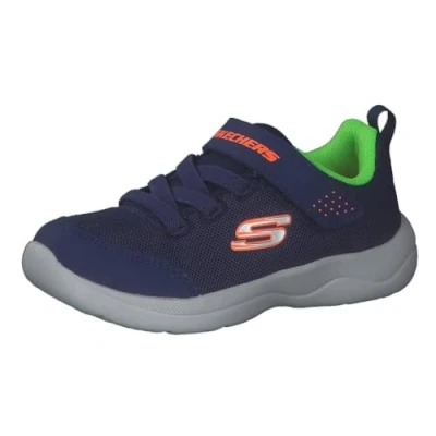Bild av Skechers Pojkens Skech Stepz 2.0 Mini Wanderer sneakers, 5 UK barn, Marinblå textil syntetisk lime orange trim, 8 Child