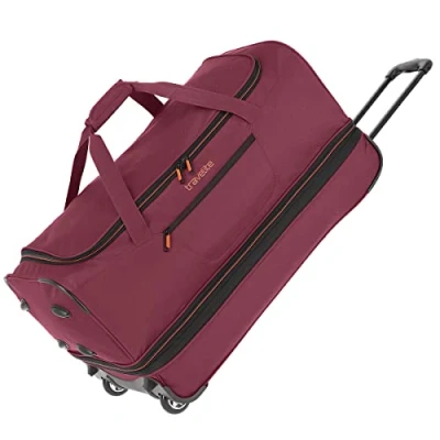 Bild av travelite 2 hjuls trolley resväska storlek L med stretchveck, bagageserie Basics: mjukt bagage hjul extra volym, 096276, Bordeaux (vinröd), 70 cm,
