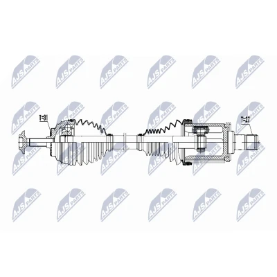 Bild av NTY NPW BM 026 Arbre de transmission BMW: 4 Coupe, 1 5 portes, 3 Berline