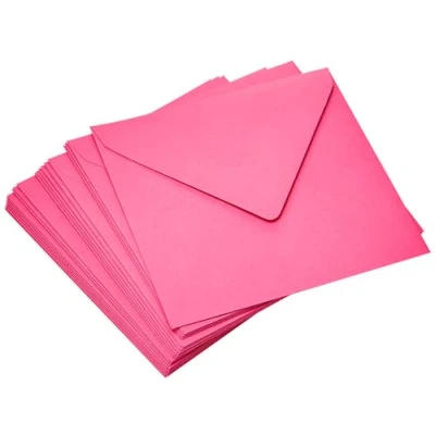 Bild av Clairefontaine Ref 5578C pollenkuvert (paket med 20) 140 x mm storlek, 120 gsm papper, gummerad tätning, bläckstråleskrivare och laserskrivare kompatibel, syrafri intensivt rosa