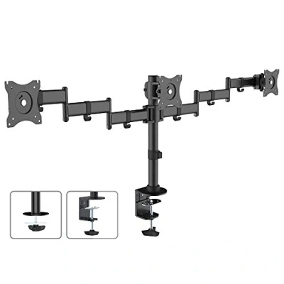 Bild av Maclean MC 691 3 vägs bordsfäste multi monitorarm monitorfäste 13 27 tum x 8 kg VESA 75 100