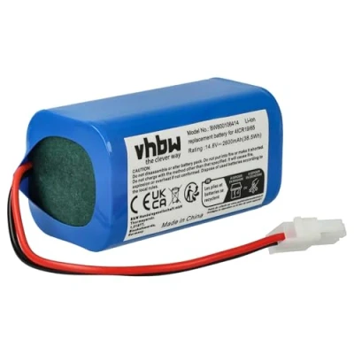 Bild av vhbw Batteri kompatibelt med Dibea D960, GT200, GT9, V750, V780, V780s, V870 dammsugare, matberedare (2600 mAh, 14,8V, Li ion)