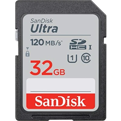 Bild av SanDisk Ultra 32GB SDHC Memory Card, Up to 120 MB/s, Class 10, UHS I, V10