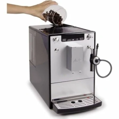 Bild av Melitta SOLO &amp; Perfect Milk E957 103, helautomatisk kaffemaskin med cappuccinatore och automatiskt rengöringsprogram, silver