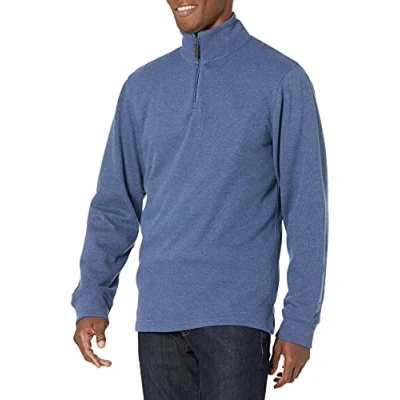 Bild av Amazon Essentials Herr kvarts dragkedja fransk ribbtröja, blå ljung, X Large